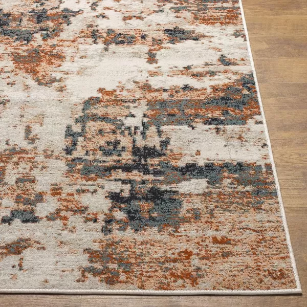 imageRedondo Beach Outdoor Boho Area Rug53quot x 7Light GreyBlueBurnt OrangeSlate