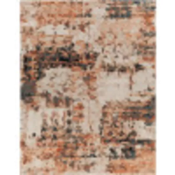 imageRedondo Beach Outdoor Boho Area Rug53quot x 7Light GreyBlueBurnt OrangeSlate