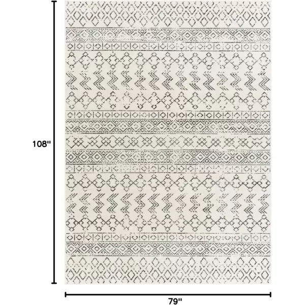 imageRedondo Beach Outdoor Boho Area Rug53quot x 7Light GreyBlueCreamCharcoal