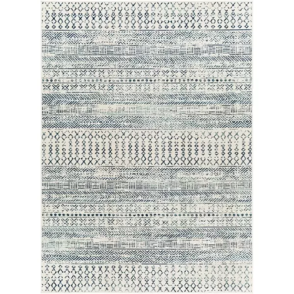 imageRedondo Beach Outdoor Boho Area Rug53quot x 7Light GreyBlueDenim