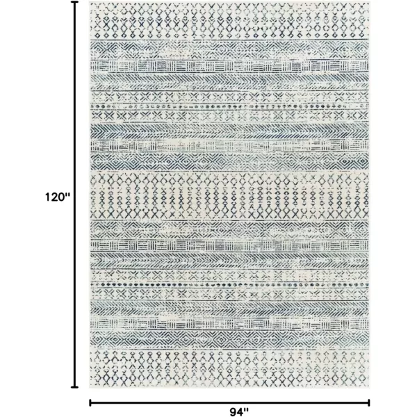 imageRedondo Beach Outdoor Boho Area Rug53quot x 7Light GreyBlueDenim