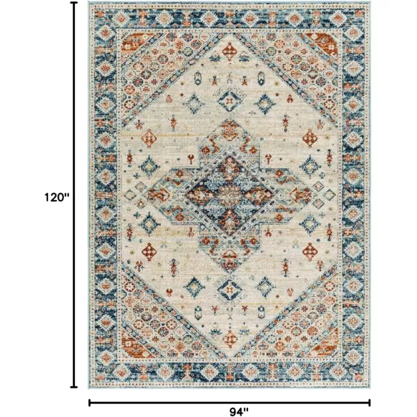 imageRedondo Beach Outdoor Boho Area Rug53quot x 7Light GreyBlueLight Grey  Blue