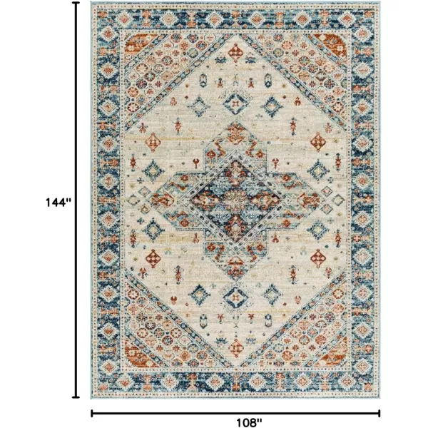 imageRedondo Beach Outdoor Boho Area Rug53quot x 7Light GreyBlueLight Grey  Blue