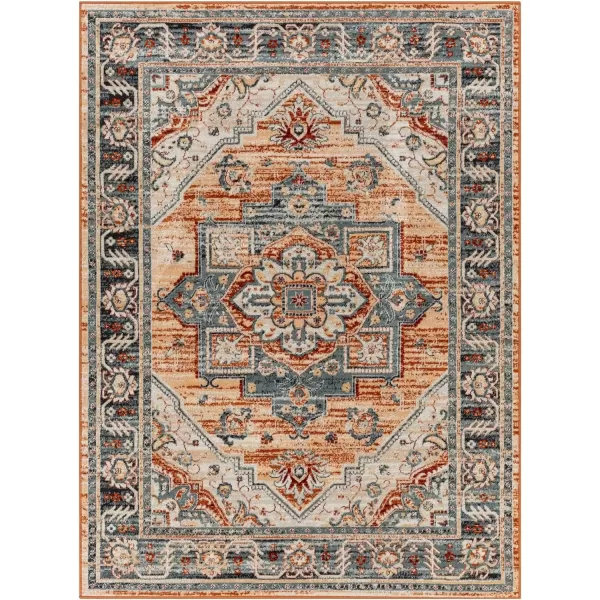 imageRedondo Beach Outdoor Boho Area Rug53quot x 7Light GreyBlueMedium Grey