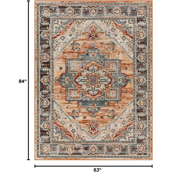 imageRedondo Beach Outdoor Boho Area Rug53quot x 7Light GreyBlueMedium Grey