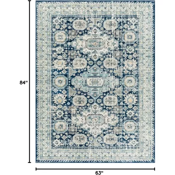 imageRedondo Beach Outdoor Boho Area Rug53quot x 7Light GreyBlueNavyGrey