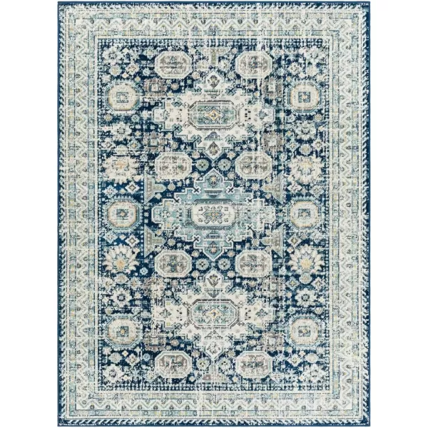 imageRedondo Beach Outdoor Boho Area Rug53quot x 7Light GreyBlueNavyGrey