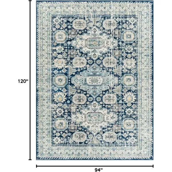 imageRedondo Beach Outdoor Boho Area Rug53quot x 7Light GreyBlueNavyGrey