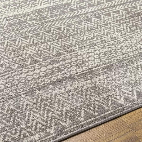 imageRedondo Beach Outdoor Boho Area Rug53quot x 7Light GreyBlueTaupe