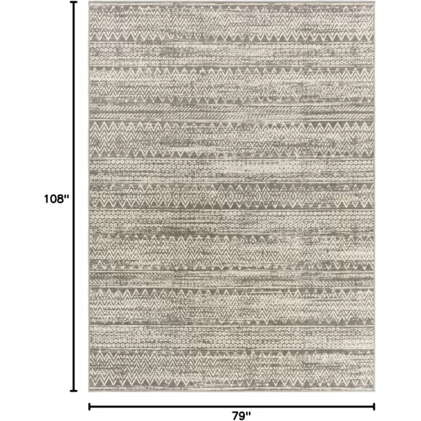 imageRedondo Beach Outdoor Boho Area Rug53quot x 7Light GreyBlueTaupe
