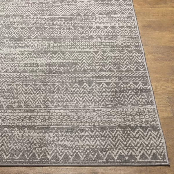 imageRedondo Beach Outdoor Boho Area Rug53quot x 7Light GreyBlueTaupe