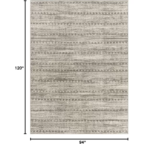 imageRedondo Beach Outdoor Boho Area Rug53quot x 7Light GreyBlueTaupe