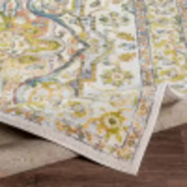 imageLivabliss Arae GreenLight Blue Area Rug 53quot x 73quotGreen  Light Blue