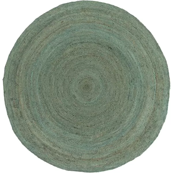 imageArtistic Weavers Clover Jute Area Rug 3 Round Teal Blue