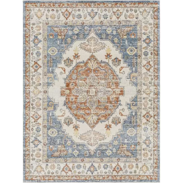 imageArtistic Weavers Lillian Washable Medallion Area Rug53quot x 7Blue7 x 53 Rectangular