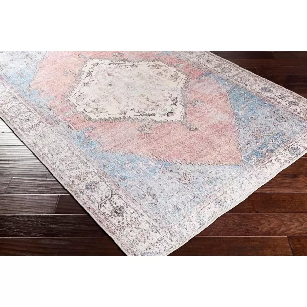 imageLivabliss Alicia Vintage Medallion Washable Area Rug53quot x 73quot OrangeDenim2 x 211