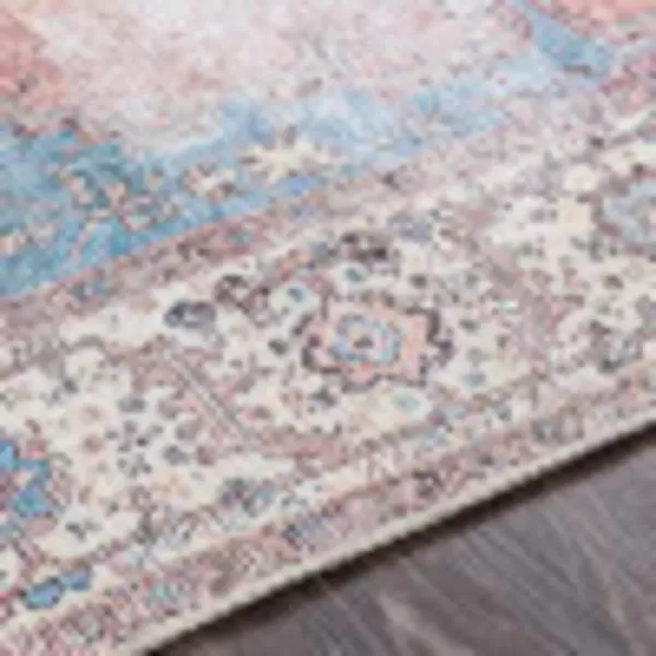 imageLivabliss Alicia Vintage Medallion Washable Area Rug53quot x 73quot OrangeDenim27 x 710