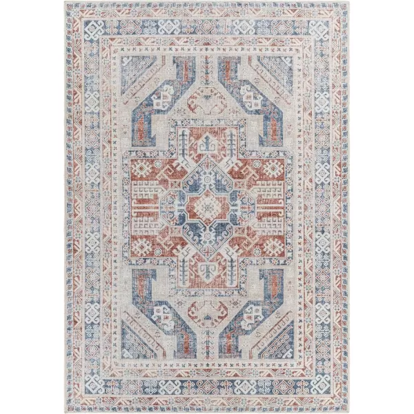 imageLivabliss Amelie Vintage Washable Area Rug53quot x 73quotBlue53 x 73