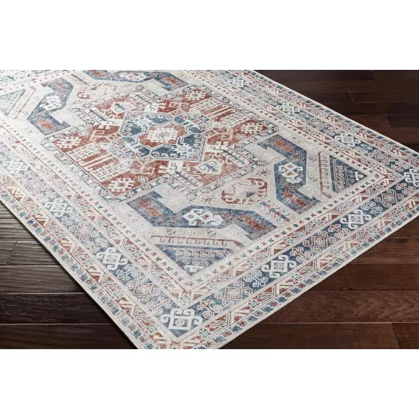 imageLivabliss Amelie Vintage Washable Area Rug53quot x 73quotBlue53 x 73