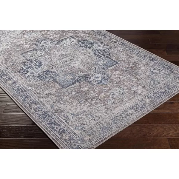 imageLivabliss Colin Vintage Medallion Washable Area Rug53quot x 73quotBrown710 x 102