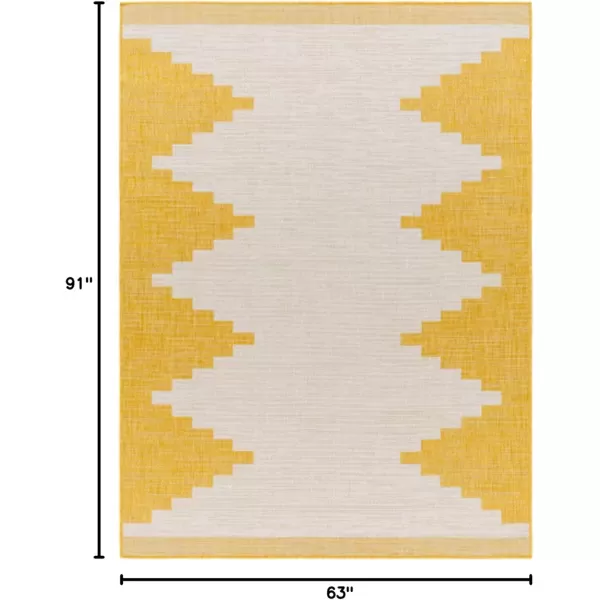 imageLivabliss Esperanza Global Bohemian Outdoor Area Rug53quot x 77quot Mustard