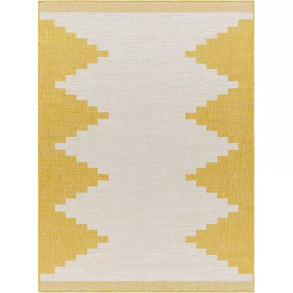 imageLivabliss Esperanza Global Bohemian Outdoor Area Rug53quot x 77quot Mustard