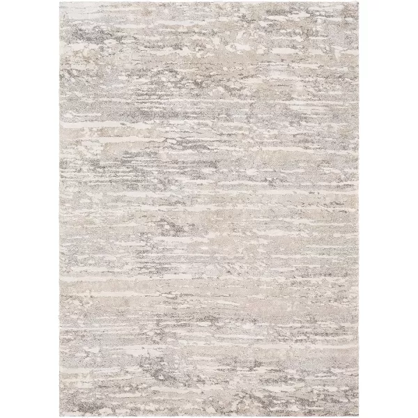 imageLivabliss Lamarque Modern Shag Area Rug 53quot x 73quot GrayIvoryGray  Tan