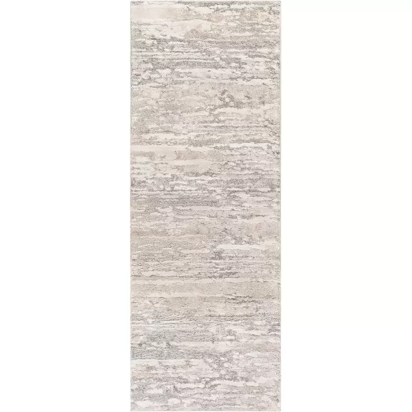 imageLivabliss Lamarque Modern Shag Area Rug 53quot x 73quot GrayIvoryGray  Tan