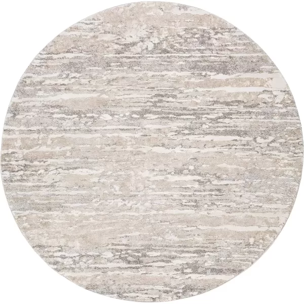 imageLivabliss Lamarque Modern Shag Area Rug 53quot x 73quot GrayIvoryGray  Tan