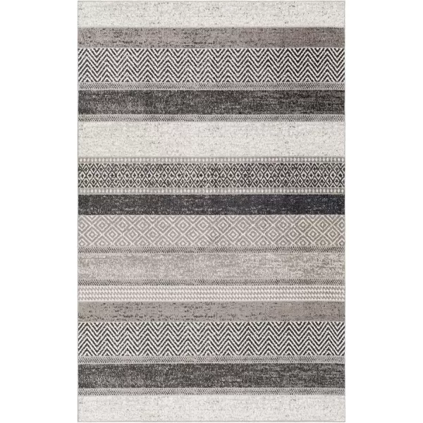 imageLivabliss Lavadora Abstract Machine Washable Area Rug53quot x 7Gray53 x 7