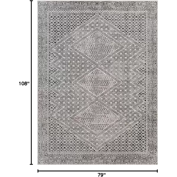 imageLivabliss Lavadora Global Washable Area Rug 53quot x 7 Light Gray 5 x 7Light Gray