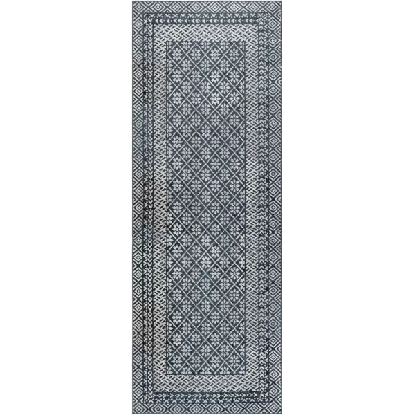 imageLivabliss Lavadora Vintage Washable Area Rug 53quot x 7 Navy 5 x 773 x 27 Runner