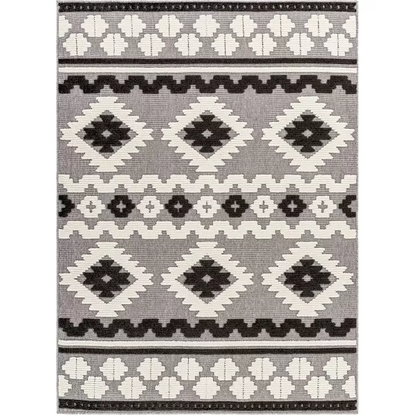 imageLivabliss Lyna Modern Washable Rug5 x 72quotBlack2 x 210