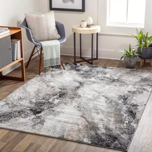 imageLivabliss Allegro Modern Abstract Area Rug53quot x 7Light Grey