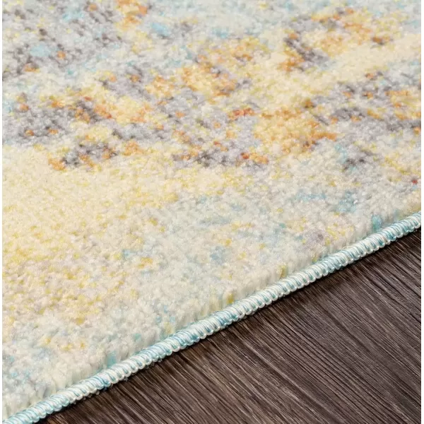 imageLivabliss Barbeau Modern Abstract Outdoor Area Rug53quot x 73quotBurnt OrangeAqua