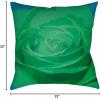 imageLivabliss AF0052222 Abstract Floral Multicolor 22 x 22Inch Pillow W 22quot D 5quot H 22quot Dark Green Grass Green Sky BlueDark Green  Grass Green  Sky Blue