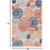 imageLivabliss Cabo Floral Outdoor Area Rug52quot x 7 OrangeOrange