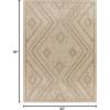 imageLivabliss Sawyer Diamond Chevron Outdoor Area Rug53quot x 7 TaupeKhaki