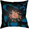 imageLivabliss AF0052222 Abstract Floral Multicolor 22 x 22Inch Pillow W 22quot D 5quot H 22quot Dark Green Grass Green Sky BlueNavy  Green