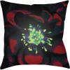 imageLivabliss Abstract Floral Pillow Cover 18quot x 18quot Dark BlueDark GreenBlackDark BrownBright RedLime  Dark Red  Black  Dark Purple  Grass Green