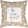 imageLivabliss Be Our Guest Pillow Cover W 18quot D 18quot H 4quot Light GrayMetallic Silver