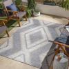 imageLivabliss Sawyer Boho Diamond Outdoor Area Rug53quot x 7 Navy