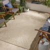 imageLivabliss Sawyer Diamond Chevron Outdoor Area Rug53quot x 7 TaupeKhaki