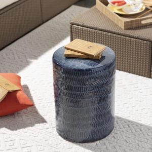 imageArtistic Weavers Fallon Garden Stool Blue