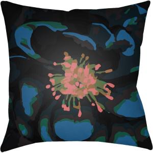 imageLivabliss Abstract Floral Pillow Cover 18quot x 18quot Dark BlueDark GreenBlackDark BrownBright RedDark Blue dark Green black dark Brown bright Red