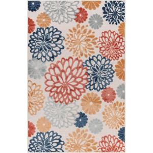 imageLivabliss Cabo Floral Outdoor Area Rug52quot x 7 OrangeOrange