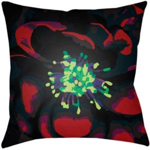 imageSurya Abstract Floral Pillow Cover W 20quot D 4quot H 20quot TurquoiseAqua  Teal  Olive  Medium Gray  Charcoal