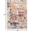 imageLivabliss Liebe Modern Minishag Area Rug 53quot x 7 GrayMulti710 X 10