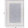 imageLivabliss Sawyer Outdoor Border Modern Area Rug 53quot x 7 Blue