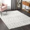 imageLivabliss Anita Bohemian Shag Area Rug 53quot x 73quot CreamGray